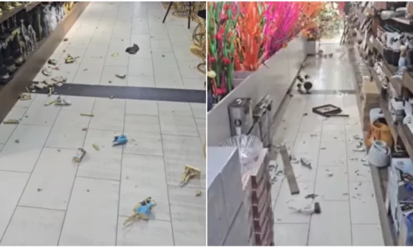 Qytetari publikon pamje pas tërmetit, ja çka ndodhi brenda marketit në Prizren