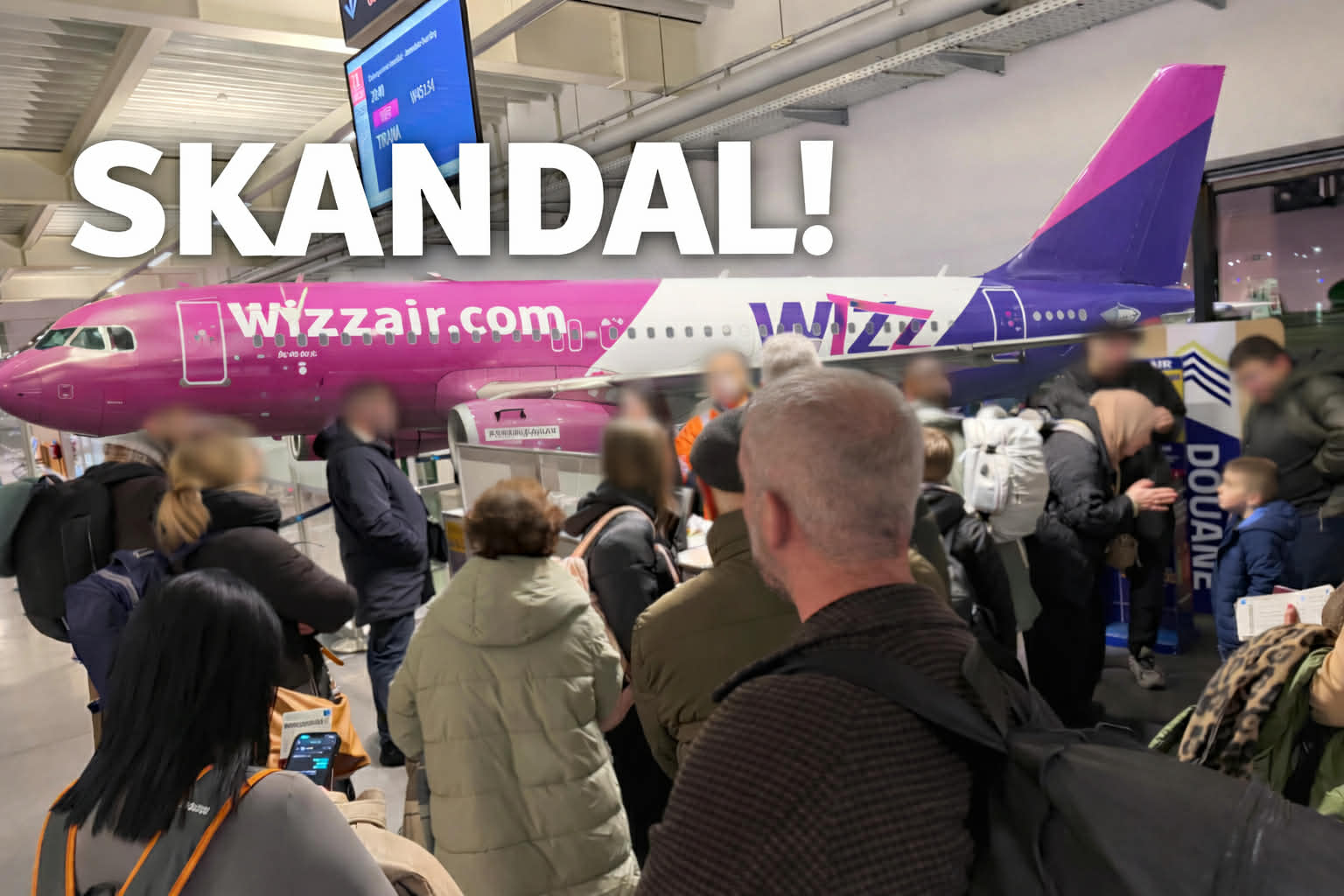 Skandaloze/WizzAir lë 8 pasagjerë nga Kosova dhe Shqipëria në Aeroportin e Brukselit