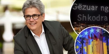 Pamje nga Shkodra me flamurin e Kosovës, Beci: Zemra e çdo shqiptari rreh njëlloj, në gëzim, në sfida, ne jemi bashkë