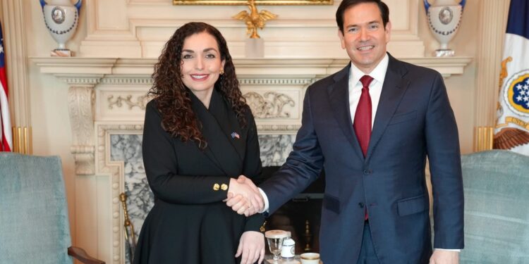 Presidentja Osmani viziton Departamentin Amerikan, pritet nga sekretari Marco Rubio