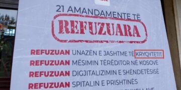 LDK-ja ia huq me posterin: Nuk e shkruajnë si duhet fjalën ‘kryeqytetit’