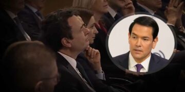 Fjalimi i Rubios në Mynih, Kurti shihet në audiencë duke dëgjuar më vëmendje