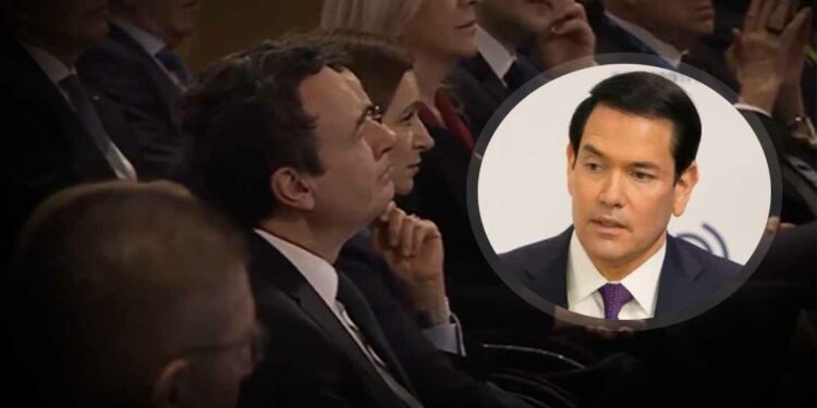 Fjalimi i Rubios në Mynih, Kurti shihet në audiencë duke dëgjuar më vëmendje