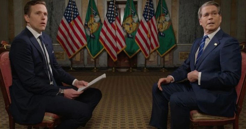 “Presidenti ju kërkon menjëherë”/ Momenti kur sekretari i Thesarit ndërpret intervistën, për të folur me Trumpin