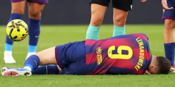 Goditje e rëndë për Barçën, Lewandowski do të mungojë ndaj Atleticos