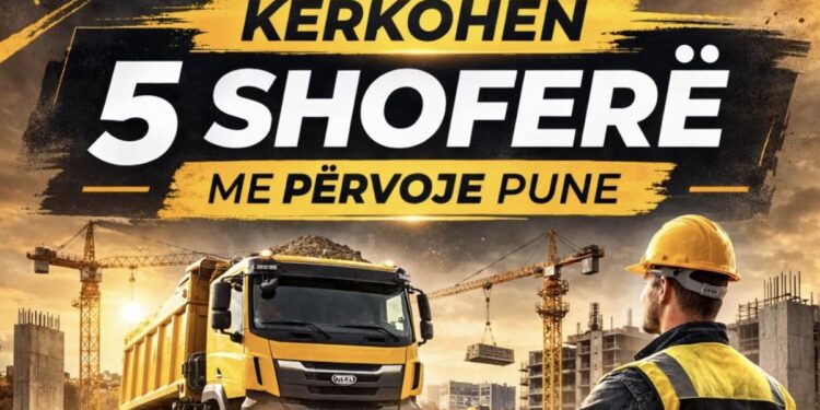 TehnoBurimi shpallë konkurs për 5 shoferë me përvojë pune