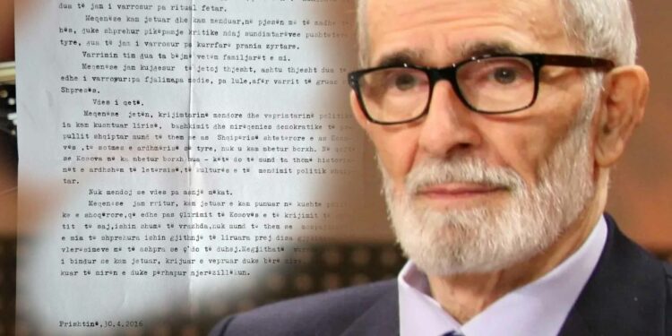 “Nuk mendoj se vdes pa asnjë mëkat”: Kjo është letër-porosia e fundit që Rexhep Qosja i la nipit të vet