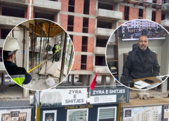 Inspektorati i Punës ndërpreu punimet në kompleksin e Xani në Bair të Mitrovicës, rrezikoheshin punëtorët në mungesë të skeleve