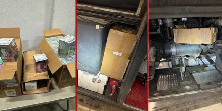 Dogana kap cigare elektrike të padeklaruara në Merdare, me vlerë rreth 10 mijë euro