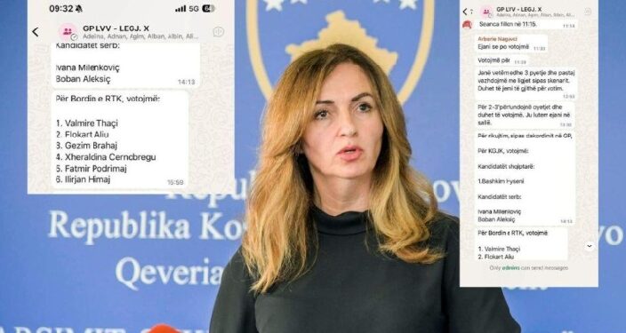 Mesazhet e grupit të VV`së në WhatsApp: Sinkronizim i plotë për bordin e RTK`së dhe Këshillin Gjyqësor