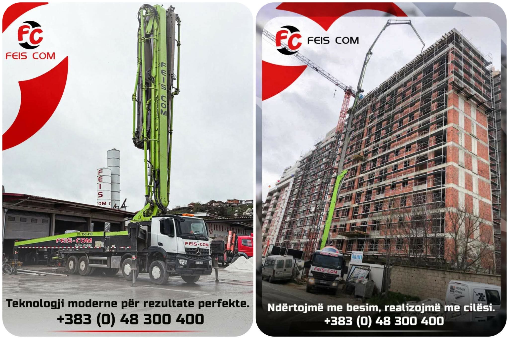 Feis-Com Beton me teknologji moderne dhe profesionalizëm sjellë projekte që qëndrojnë në kohë dhe standard