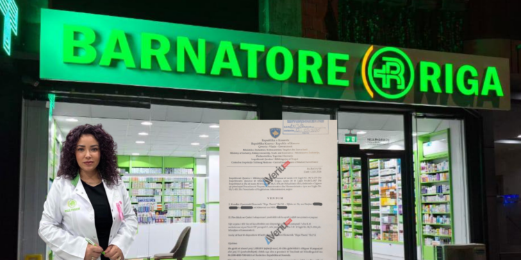 U kap duke mashtruar me çmime konsumatorin në Mitrovicë, Riga Pharm e Arta Zeqirit gjobitet vetëm 1 mijë euro (Dokument)