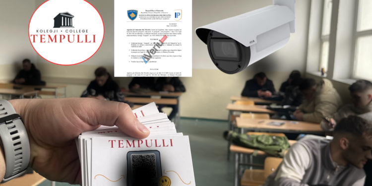AIP kap Kolegjin “Tempulli” duke vëzhguar me kamerë kundërligjshëm sallën e testeve (Dokument)