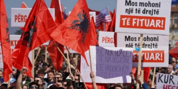 Sot mbahet protestë në Tiranë, në mbështetje të studentëve shqiptarë në Maqedoni të Veriut