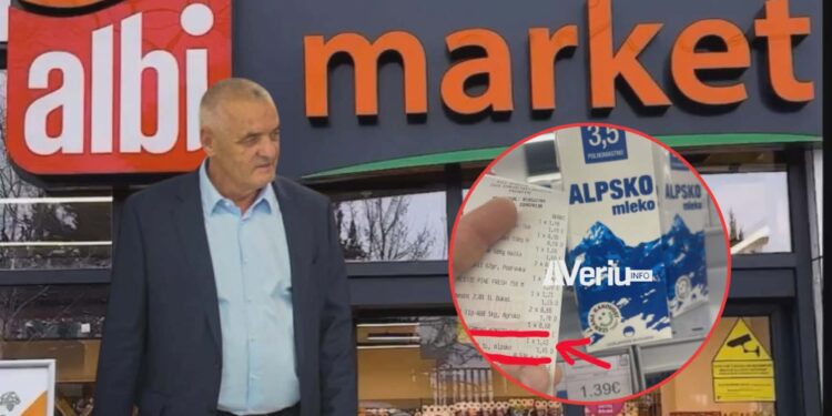 Edhe një mashtrim me çmime nga Albi Market i Tahir Humolli, qytetari denoncon vjedhjen në qumësht (Video)