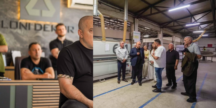 Kryetarit të ri të AAK-së i “hup topi” ditën e parë – Gjini viziton fabrikën “Loni Dekor” në Vushtrri, por mendon se është në Mitrovicë
