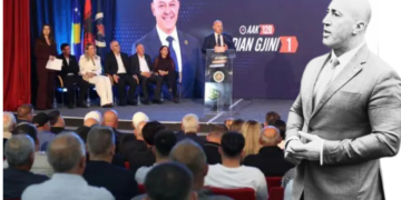 Dështim total tubimi i AAK-së në Rahovec, pa Haradinajt duket se Ardian Gjini nuk do ta kaloj pragun zgjedhor prej 5%