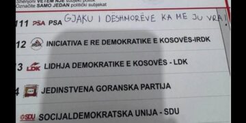 “Gjaku i dëshmorëve ka me ju vra!” – Ky është mesazhi që një qytetar ka lënë në një fletëvotim