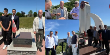 Koloneli anglez, Chris Warren, bashkë me familjen e dëshmorit Shemsi Istrefi vizitojnë vendin ku ai ra heroikisht si dhe bën homazhe në Kompleksin e UÇK-së në Dumnicë