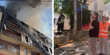 Digjet një banesë në Prishtinë, Rama del në terren pranë zjarrfikësve: Mirënjohje për secilin që ishte në terren