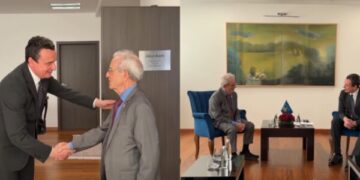Kurti pret në takim profesorin amerikan Serwer: Biseduam për integrimin euroatlantik e sigurinë rajonale
