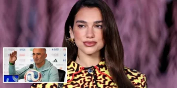 Dua Lipa “ndërpreu” konferencën e trajnerit të Portugalisë