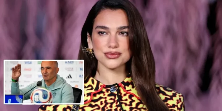 Dua Lipa “ndërpreu” konferencën e trajnerit të Portugalisë