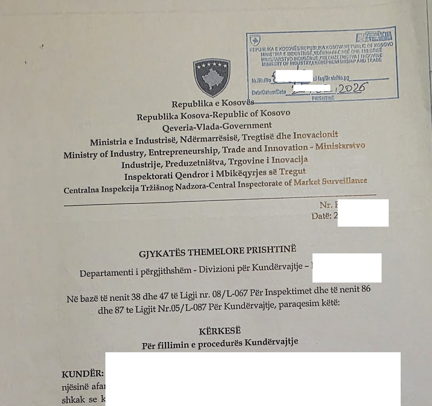 Dokumetet e dhëna, por JO procesverbalet e kërkuara.