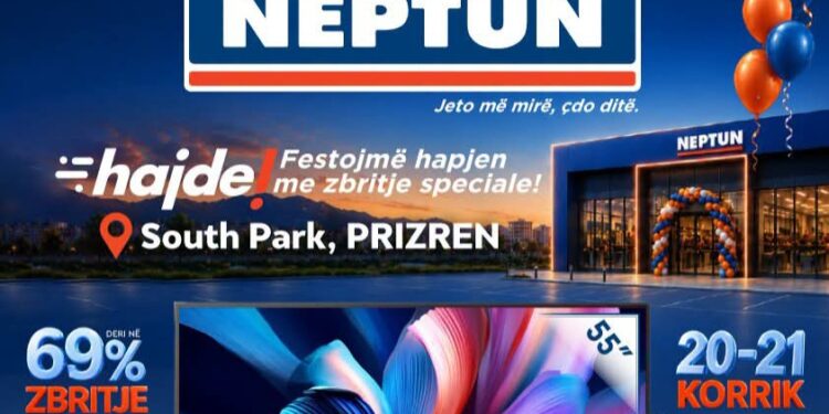 Hapet dyqani më i ri i Neptun në Prizren, zbritjet shkojnë deri në 69%