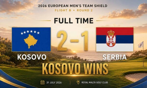 Kosova e mposht Serbinë në golf, duke shënuar një fitore historike