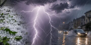 Meteo Kosova: RREZIK! Kosova në alarmin e kuq, të hënën priten stuhi të forta, aktivitet i fuqishëm elektrik, reshje rrëke dhe përmbytje