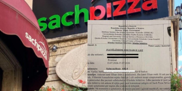 Sach Pizza mohoi praninë e salmonelës, por raporti mjekësor konfirmon diagnozën Salmonellosis A02.0
