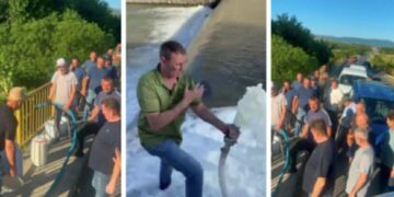 Prodhuesit derdhin qumështin në lumë, paralajmërojnë protesta: AUV t’i publikojë analizat, jemi lodhë, boll më