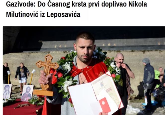 Nikolla Millutinoviq fitoi garën tradicionale të notit për “Kryqin e Shenjtë” më 2021.