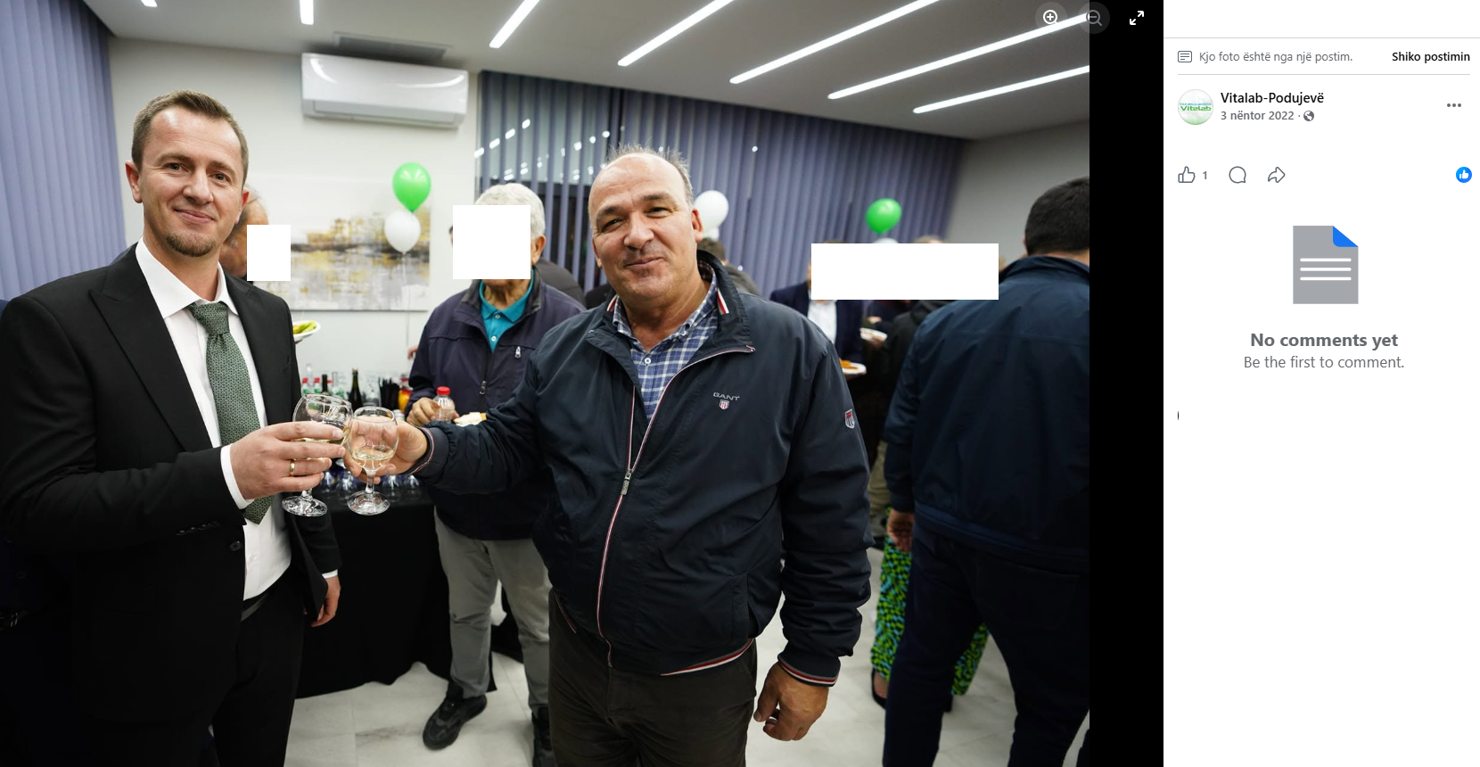 Foto nga ceremonia e hapjes: Pronari i "Vitalab", Lavdim Zhdrella dhe kryetari i Podujevës, Shpejtim Bulliqi
