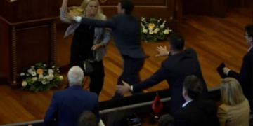 DW: Kurti qëllohet me vezë në Kuvend mes krizës politike, partia e tij njihet për hedhje të gazit lotsjellës