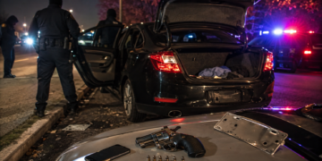 Nga sherri për parking te kërcënimi me armë – Policia i bie në gjurmë veturës, gjen revolen dhe zbulon telashe edhe me targat