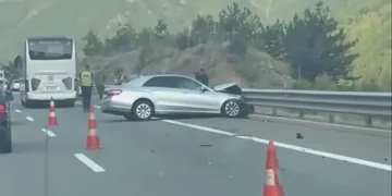 Aksident në Rrugën e Kombit, policia në vendin e ngjarjes