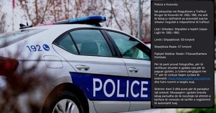 SMS mashtrues për gjoba trafiku iu shkojnë shumë qytetarëve, Policia e Kosovës: Nuk janë zyrtare, janë tentativë për mashtrim