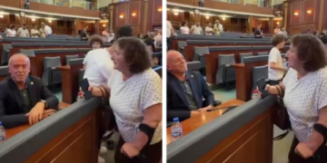 Mërgimtarja Qorollit të VV’së: Jeni turpi i vendit- ai mundohet ta shpërqendrojë – “a po e incizoni zonjën a”