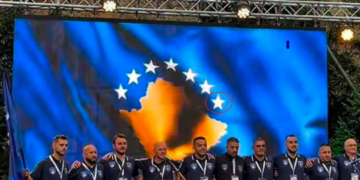 Skandaloze: Maqedonia e Veriut e paraqet flamurin e Kosovës me 7 yje
