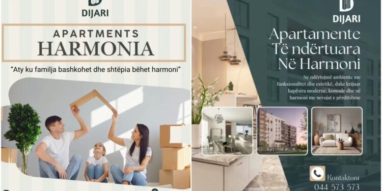 Apartments Harmonia nga Dijari Sh.P.K hapësira moderne dhe në harmoni me nevojat e përditshme