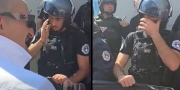 Mes lotësh, polici i Kosovës kryen detyrën e tij për ruajtjen e rendit tek EULEX-i