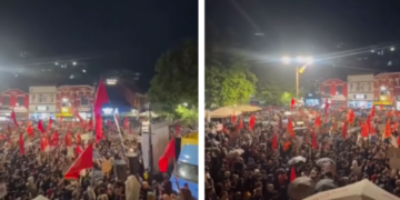 Protestë kundër Speciales edhe në Prizren, LKE ndan pamje, mijëra pjesëmarrës: Jo në emrin tim
