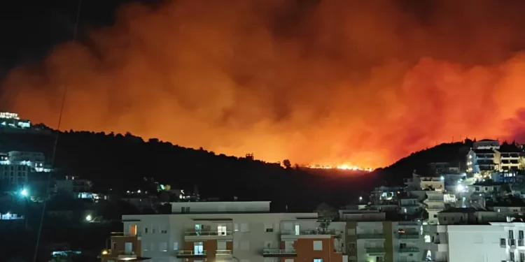 Zjarri në Himarë, shoqërohet në komisariat një person, dyshohet se i vuri flakën zonës