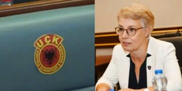 Vendoset emblema e UÇK-së në karrigen e ministres së Drejtësisë, Donika Gërvalla