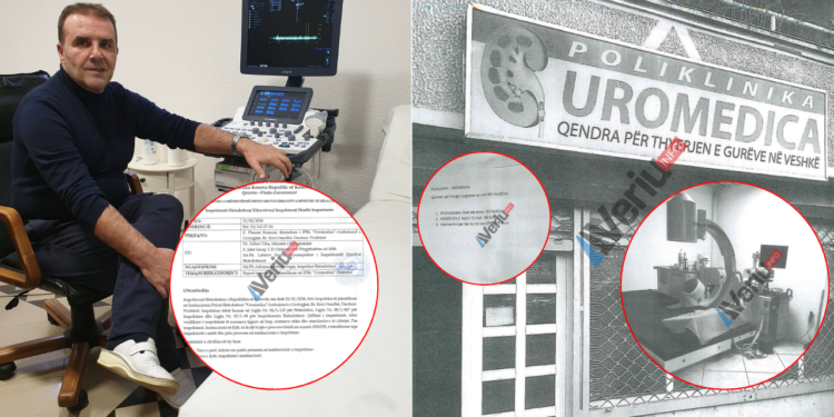 Skandal në “Uromedica” e Tomë Komanit: Zbulohet se ofronte ESWL (thyerjen e gurëve në veshka) pa licencim – Inspektorati ia ndaloi shërbimin