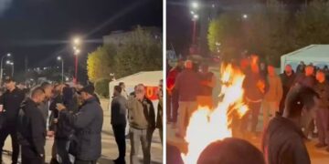 Gjithë natën në shesh, pas tendave, protestuesit ndezin edhe zjarre