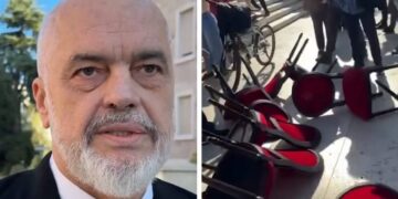 Edi Rama realizon video nga zyra e tij pasi karriget për dialog iu thyen nga protestuesit