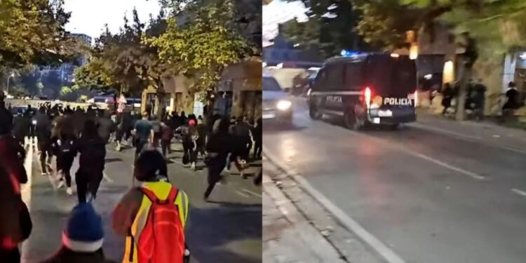 Kaos në Tiranë, policia ndjek me makina në rrugë protestuesit